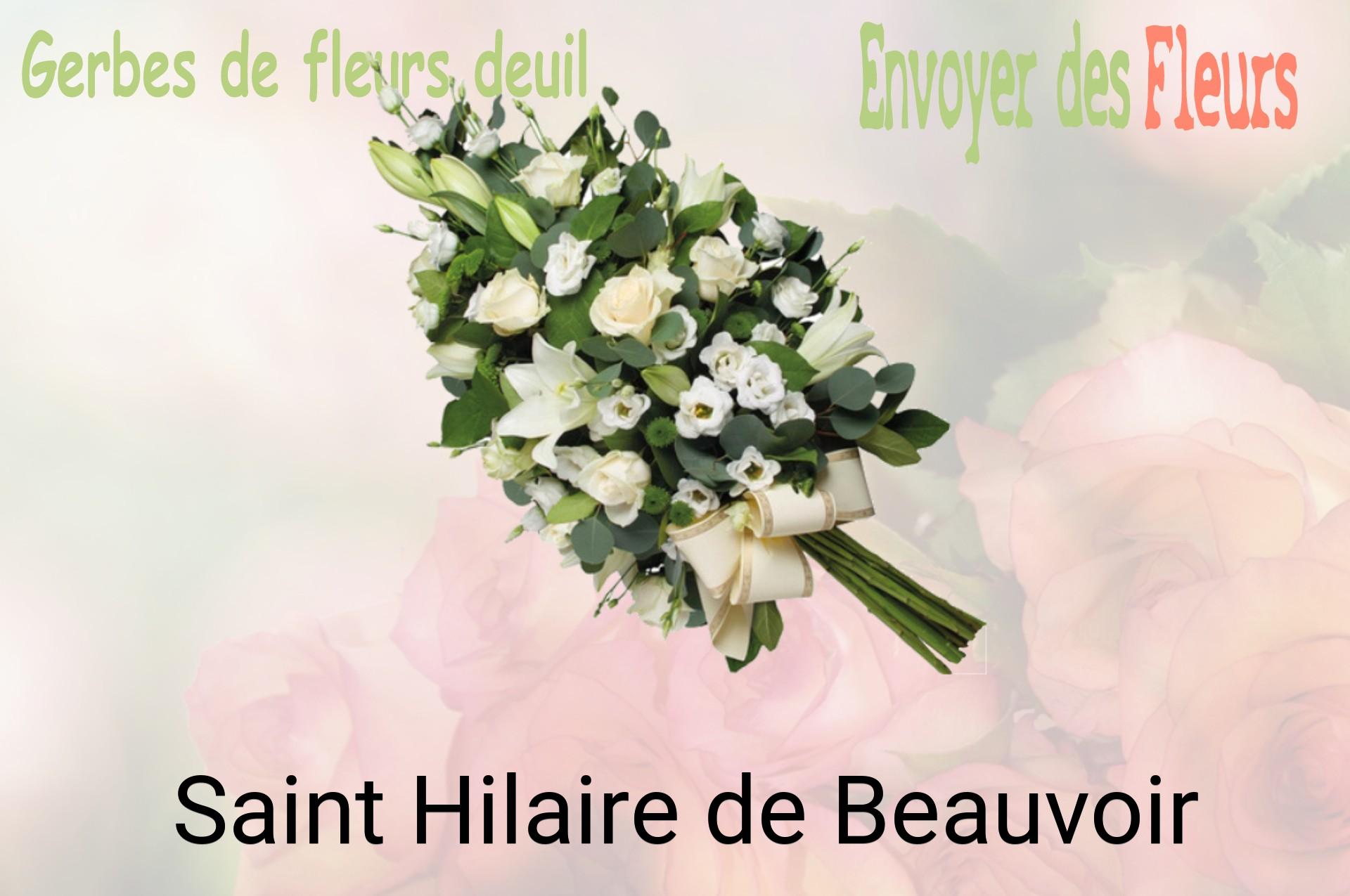 Gerbe de fleurs de deuil livrée à Saint-Hilaire-de-Beauvoir